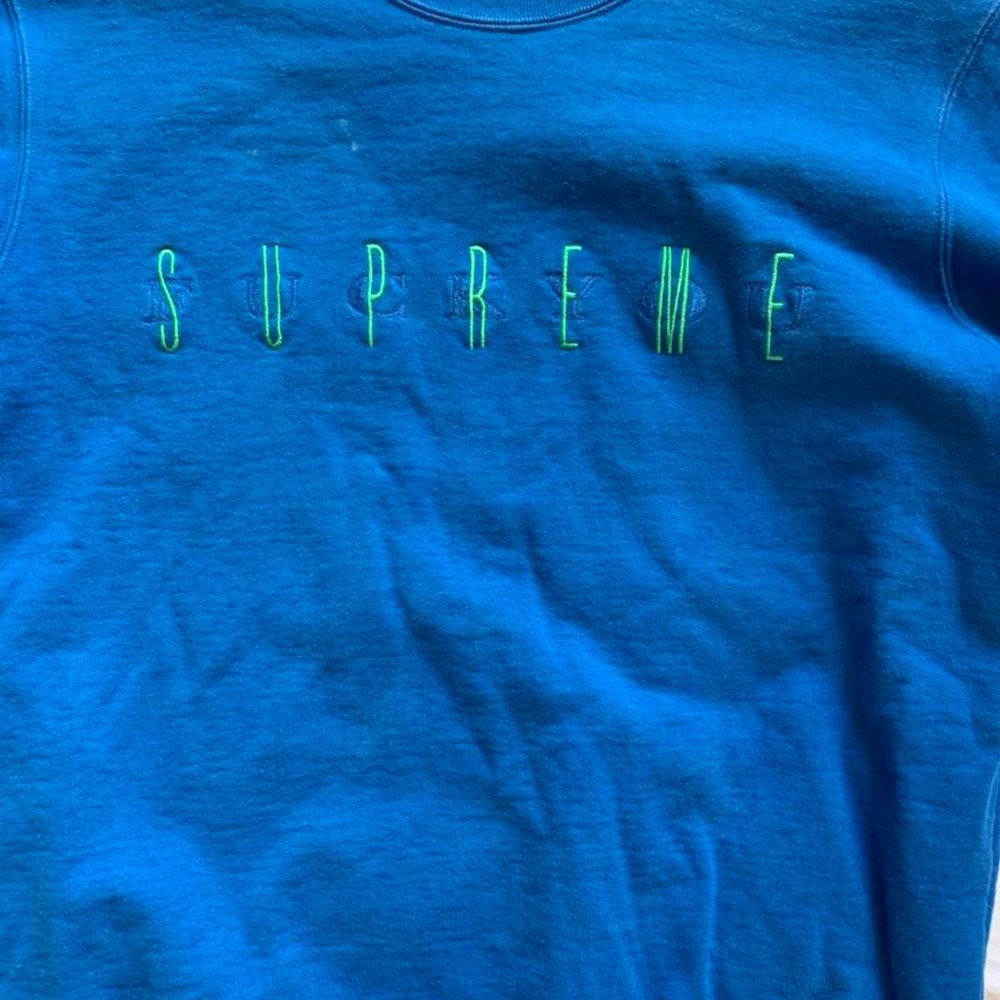 Supreme Fuck You Crewneck blue